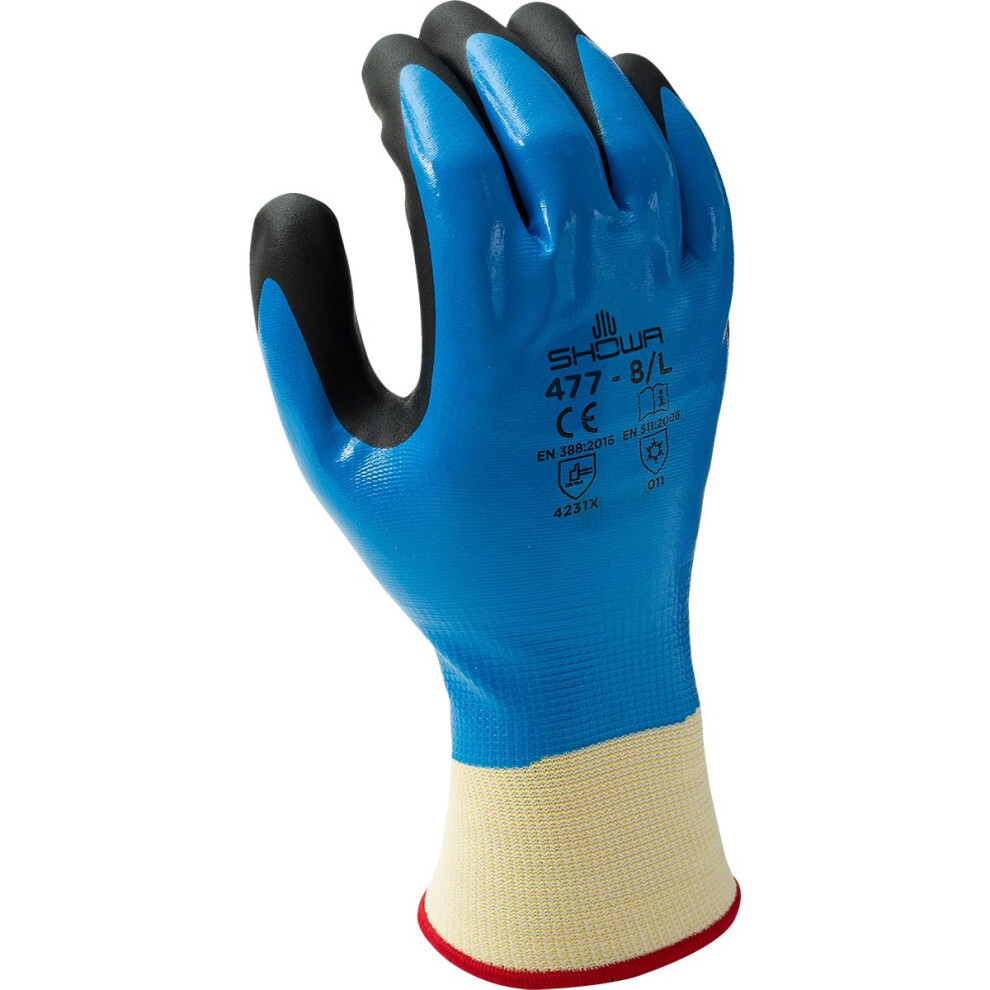 Showa 477 Nitrile Coated Insulated Winter Work Glove Xxlarge Pack Of 12 Pair 038054097509