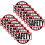 StickerDad (12 PACOTES) Adesivo de Capacete V2 - tamanho: 2 Polegadas cor: VERMELHO/ PRETO/ BRANCO 1