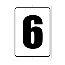 Cslovan znak 6 | 8 x 12 hlinkovch venkovnch/vnitrnch cedul/plonch znacek na obrubnku (6)