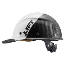 Lift Safety HDC50C-19WC DAX Carbon Fiber Cap Brim 50-50  White/Black