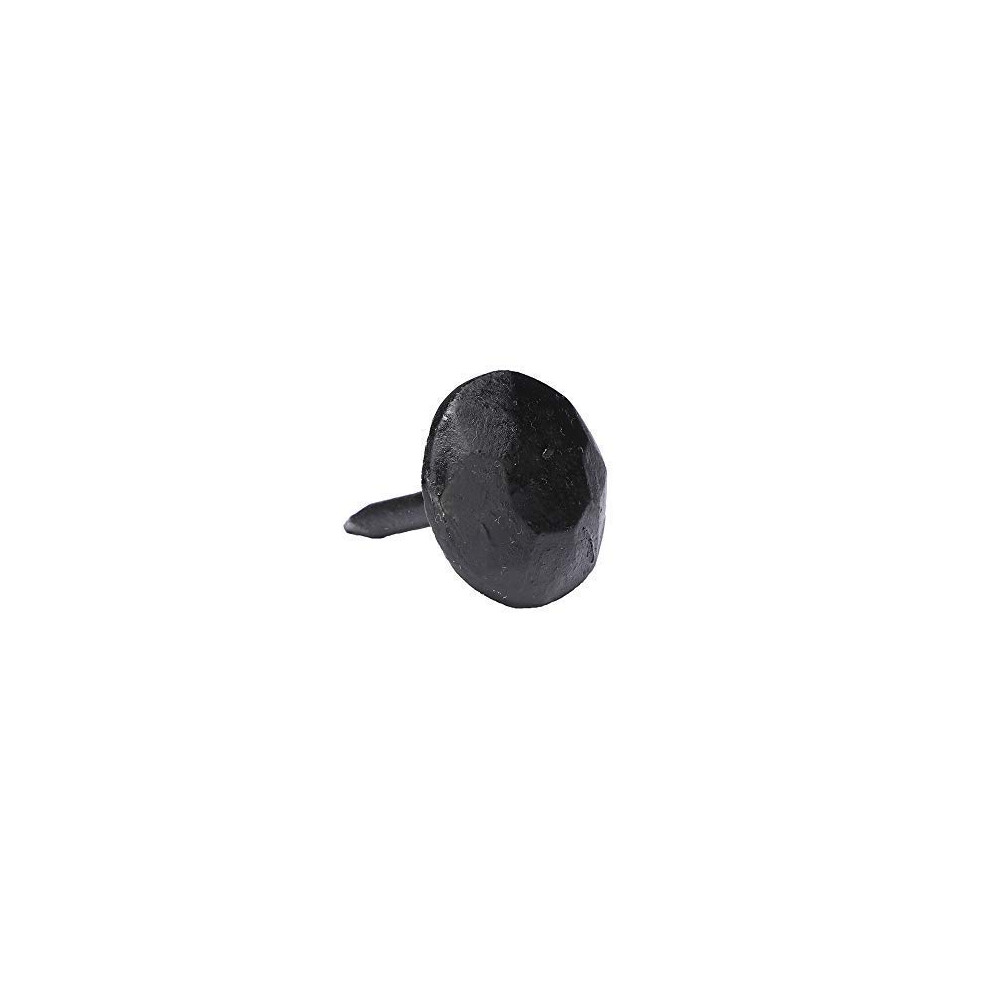 (Lot de 50) Clous d   coratifs ronds en fer forg   s     la main de 1 x 1 pouce (environ) Finition noire naturelle