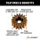 Lippert 238893 16 Tooth Spur Gear | 16 DP/20 PA 4