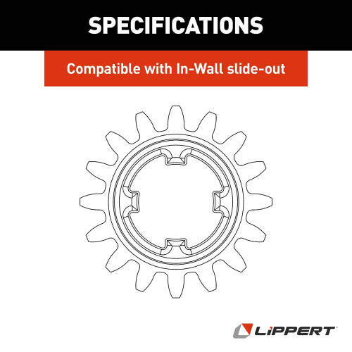 Lippert 238893 16 Tooth Spur Gear | 16 DP/20 PA 2