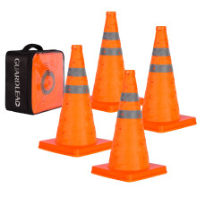 4 Pack 18 tum Collaptible Traffic Cones Safety Cones med reflekterande krage Multi Purpose Pop Up Extendable Road Safety Cone av Guardlead
