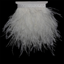 Piume di struzzo per cucire, frange, nastri per abiti artigianali, accessori, abiti da sposa latini, fai da te, 2-5 iarde, 3-4 pollici di larghez