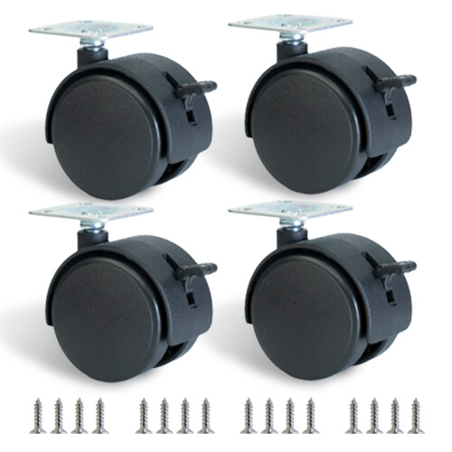 Dalyndar 4pcs 2 Inch Casters Swivel Replacement Wheels Locking Plate M