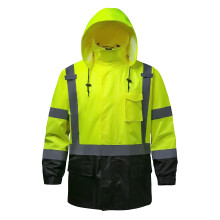 Jachete de ploaie reflectorizante dpsafety pentru barba?i impermeabili hi vis hiveta de siguran?a cu benzi reflectorizante vizibilitate ridicata
