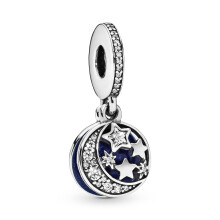PANDORA Schmuck Mond und Nachthimmel Zirkonia Anhänger in Sterling Silber ohne Box