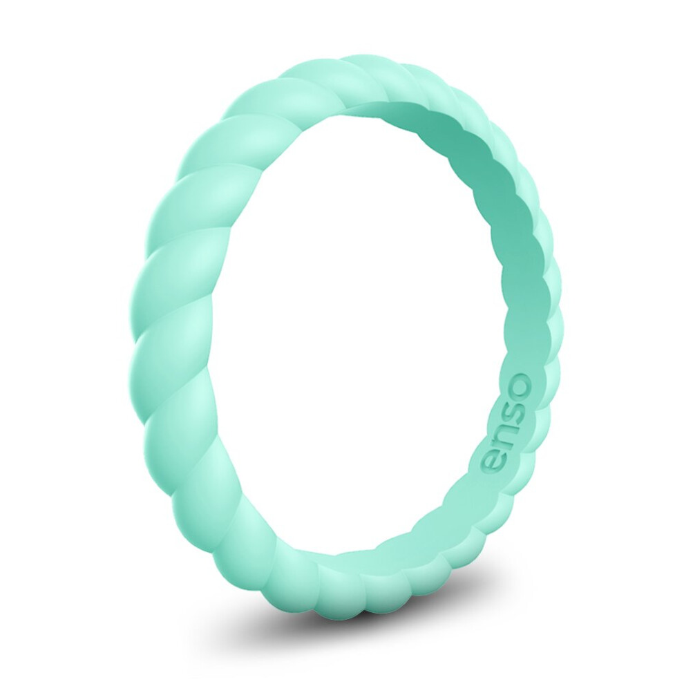 Bague de mariage tress   e empilable en silicone Enso Rings - Hypoallerg   nique