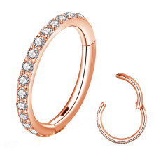 BLESSMYLOVE Klara CZ Nässmycken Ring 316L Kirurgiskt Stål Öronhängande Cartilage