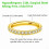 Lalique BLESSMYLOVE Clear CZ Χρυσά 16G 9mm Ριγέ Ρινικά Σκουλαρίκια 316L Χειρουργικού Χάλυβα 3