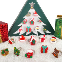 Weihnachtsstrumpf-Stuffers Juwel Ringe fr Kinder Set von 10 Weihnachtsfeiertags-Feiertags-Dress-up-Ringen fr Mdchen im Weihnachtsbaum Geschenk