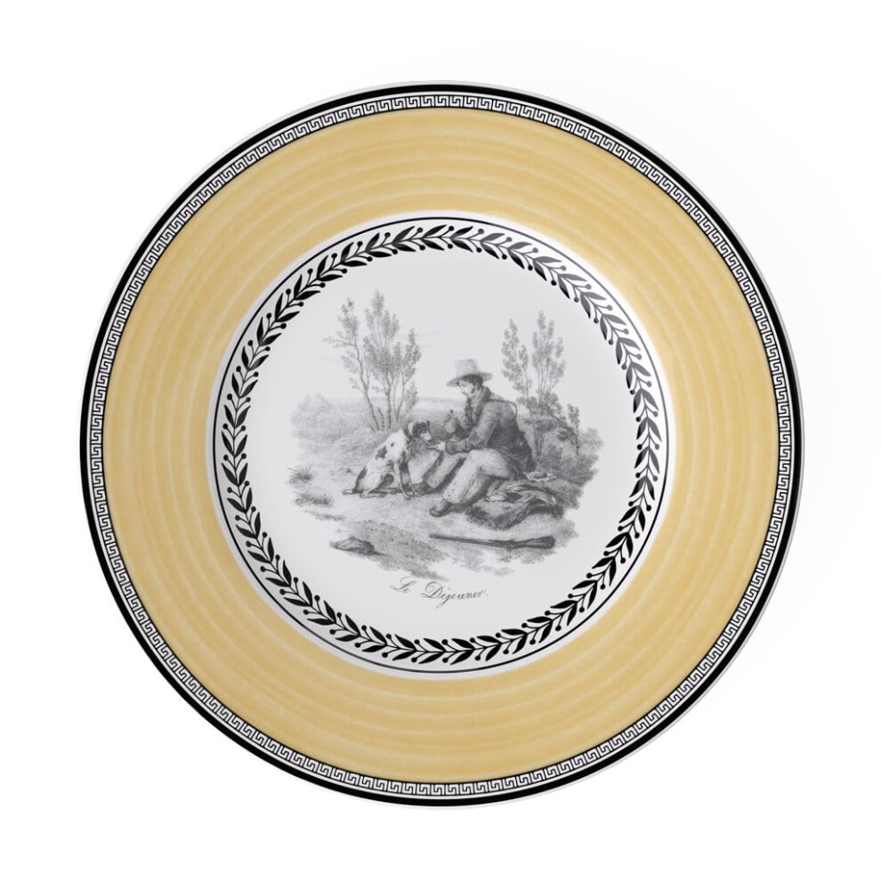 Villeroy Boch Audun Chasse Salad Plate 85 in Premium Porcelain WhiteGrayYellow