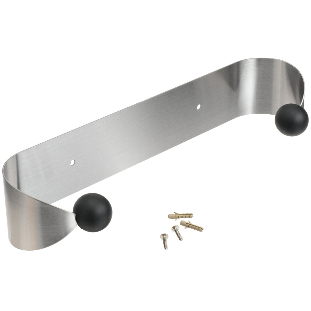 Prodyne Under Cabinet Paper Towel Holder  Silver and Black Small