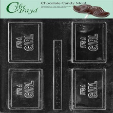 Cybrtrayd Life of the Party C'est une carte de commerce pour filles moule de bonbons au chocolat dans un sac en poly scelle imprime avec des inst