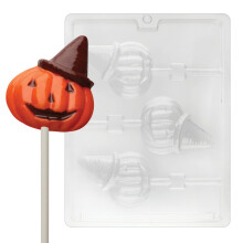 Formicka na cokol dov cukr ky Cybrtrayd Halloween Jack O' Lantern s klob kom Lolly
