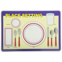Painless Learning Place Setting Tischset 12 x 17 1/2 Zoll mehrfarbig