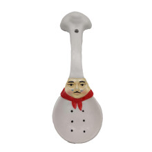 ACK Pump Bistro Cf blanc peint la main Cramique Spoon Rest Cooking Spoon Spoon For Kitchen Counter Ustens Rest for Spoon Wadle Spatula Kitchen D? Cor