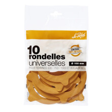 Pachet de raze de 10 etan?are de cauciuc de 10 mm 612104