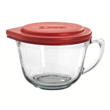 Anchor Hocking Bowl Batter Bowl 2ctvrtov sklenen msa s cervenm vkem