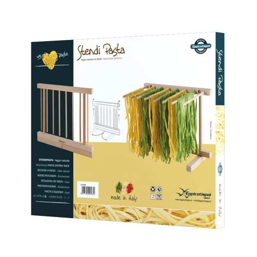 Eppicotispai EP 102 Natural Beechwood Collapsable Pasta Drying Rack 1
