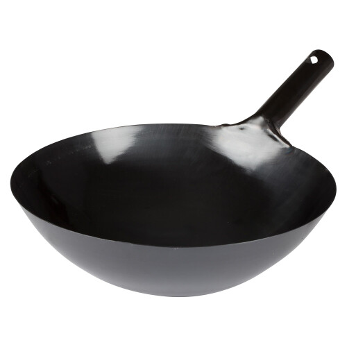 Winco kinesisk wok med integreret h?ndtag 14-tommer sort 1