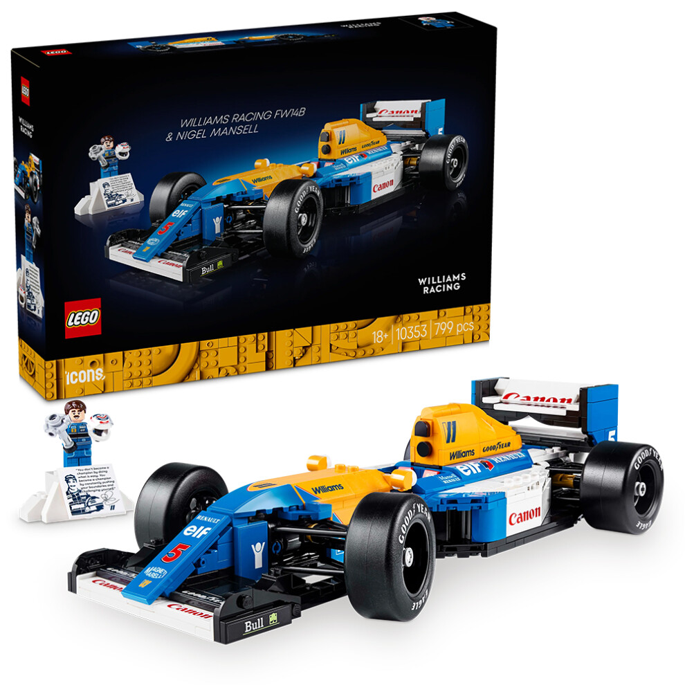 Lego Icons 10353 Williams Racing Fw14b & Nigel Mansell Age 18+ 799Pcs