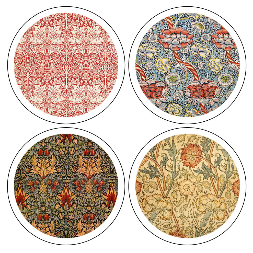 Coasterstone William Morris Textiles Collection Podkladki Chlonne 4-1/4 Cala, Zestaw 4 Szt.-image