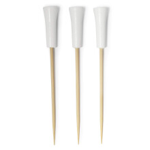 Bamboomn 4.25 """" Dekorativ golfde Sportsbambuscocktailfrugt Sandwich Picks Skewers til cateret begivenheder Ferieres restauranter eller buffetfes