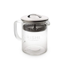 Rishi Tea Simple Brew Teapot - Pour 12 oz Preparation de the en vrac Attelle integree Teleware tous les jours, Verre borosilicate facile a nettoy