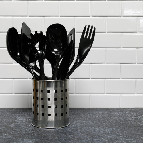 Chef Craft Basic Basic Melamine Spaghetti/Pasta Fork 11 polegadas preto 2
