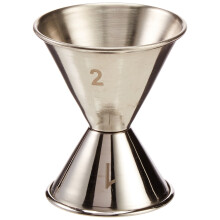 American Metalcraft J205 Jiggers 2.5 """" Comprimento x 2,5 """" Largura de prata
