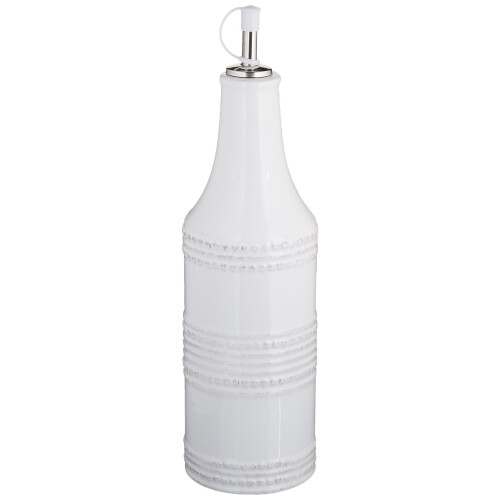 Garrafão de Óleo American Atelier Bianca com Bolinhas, Branco