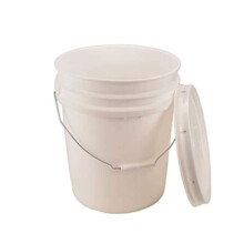 Living Whole Foods 5 Gallonen weier Eimer und Deckel 1er-Set Robuster 90-Mil-Allzweckeimer Lebensmittelqualitt Kunststoffbehlter