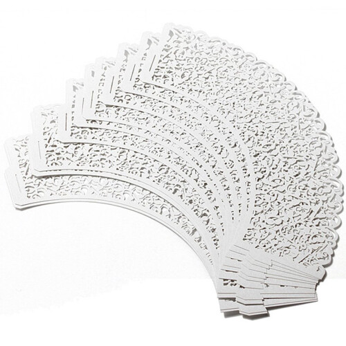 YOZATIA 60PCS Λευκά Κουτιά Cupcake, Λινάρι Cupcake για Γάμο και Διακοσμήσεις (Λευκό) 1