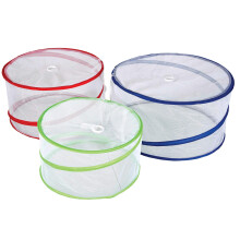 Stansport010 Pop-Up Mesh Food Covers (Set of 3) 15""/13""/11.5"" Bla