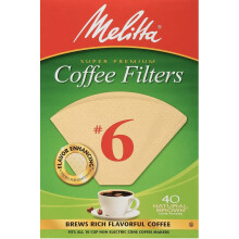 Melitta Cone Coffee Filters Number 6 40 Count (Pack of 2)