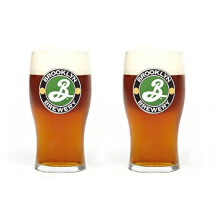 Brooklyn Brewery Classic Tulip 16 on   a Pint Glass for Craft Beer Lovers - 2 pacote (2 copos)