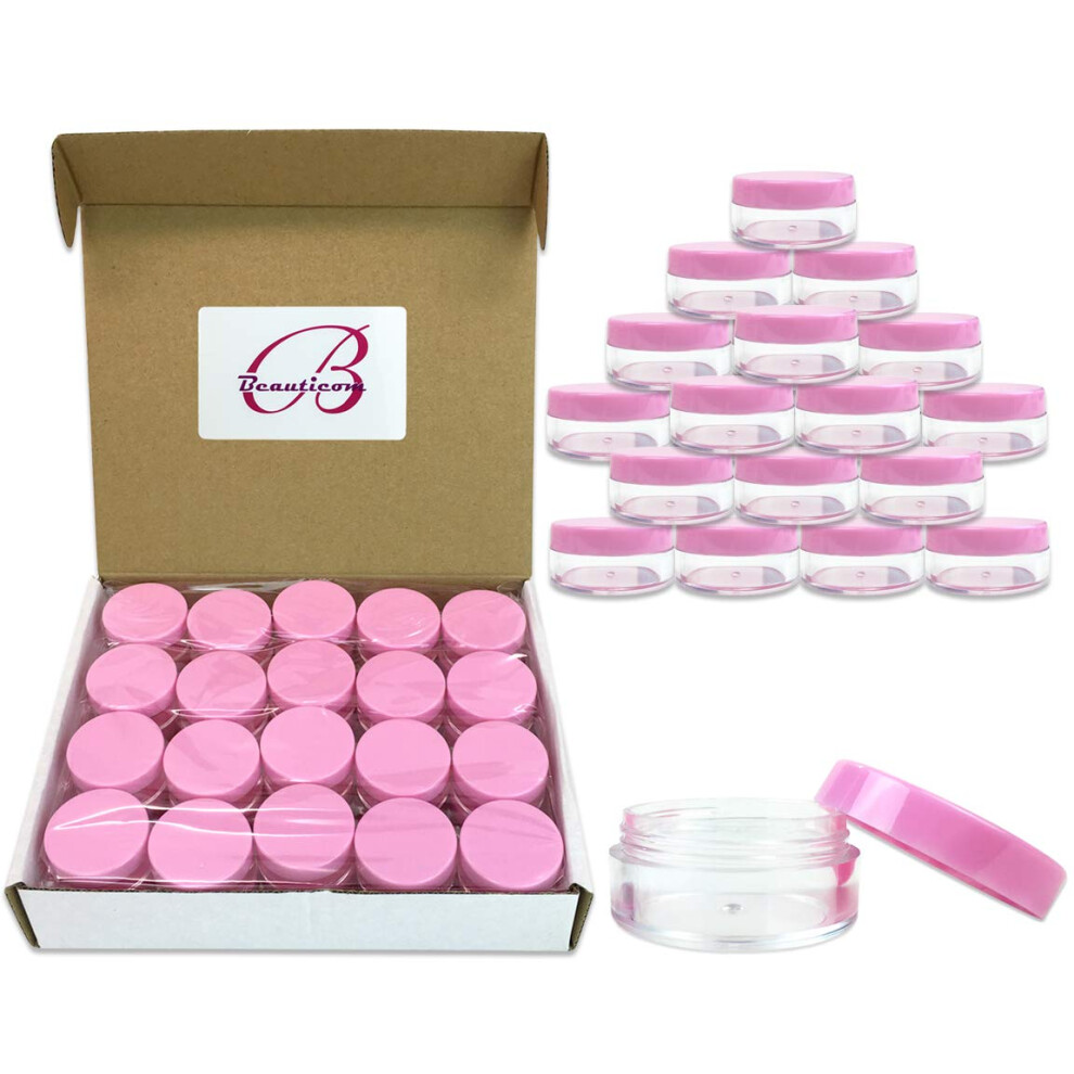 Beauticom 10G10Ml 035 Fl Oz Barattoli Trasparenti Rotondi Con Coperchi Rotondi Per Creme, Lozioni, Ciprie, Glitter E Altro Ancora-image