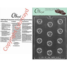 Cybrtrayd Life of the Party Busts Buttons Moule de bonbons au chocolat dans Scell Poly Bag Imprim avec des instructions de moulage Cybrtrayd protges
