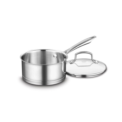 Cuisinart Cuisinart Professional Edelstahl-Kochtopf mit Deckel, 1,5 Quart, Fleck