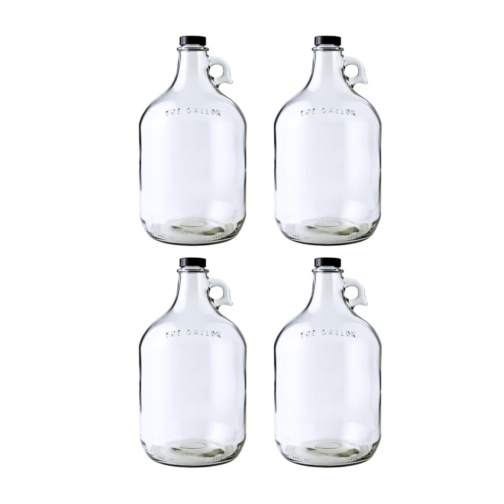 Fastrack 128Oz Growler 1 Gallone Growler Per Birra In Vetro Confezione Da 4 Con Tappi Polyseal Growler Trasparenti Per Birra-image
