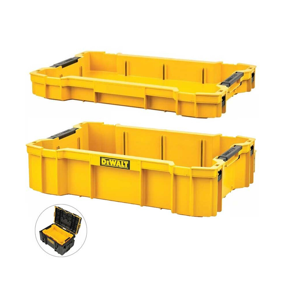 Dewalt Tough System 2.0 Tool Box Internal Deep Storage + Shallow Tool Tray Twin