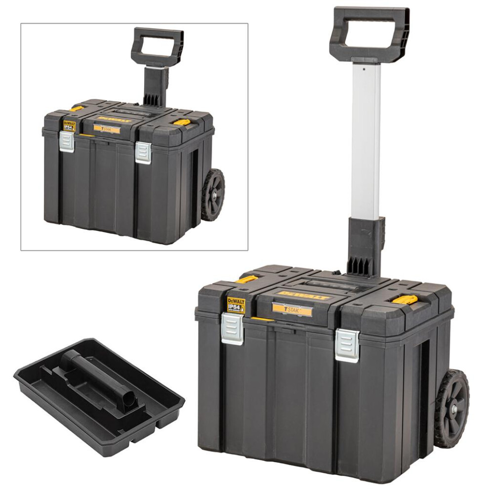 Dewalt DWST83347-1 TStak 2.0 Trolley Rolling Mobile Tool Storage Box + Tote Tray