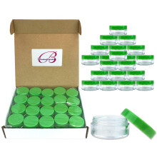 Beauticom 10 g/10 ml (0,35 Fl Oz) Borcane rotunde transparente cu capace superioare rotunde pentru creme Lotiuni Pudre de machiaj Sclipici ?i mul