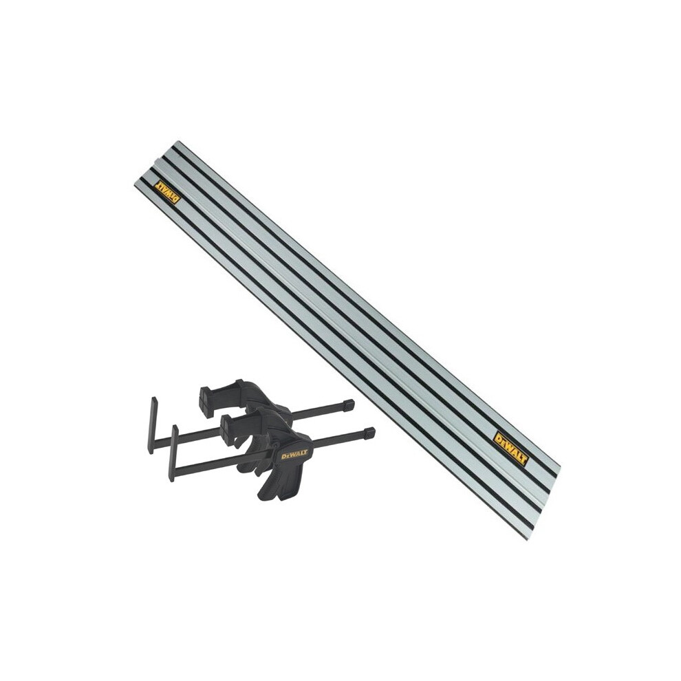 DeWalt DWS5022 1.5m Guide Rail for DWS520 Plunge Saws + Pair of Clamps DWS5026