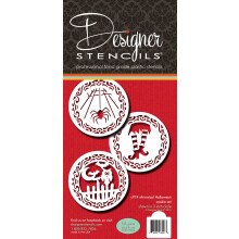 Whimsical Halloween Cookie Stencil C974 de designer Stencils
