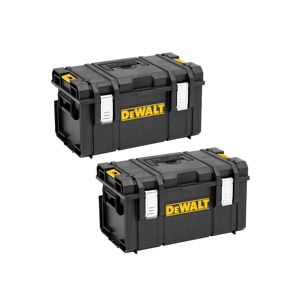 2x Dewalt Toughsystem DS300 Tough System Case Tool Box Storage Box Stackable 35L