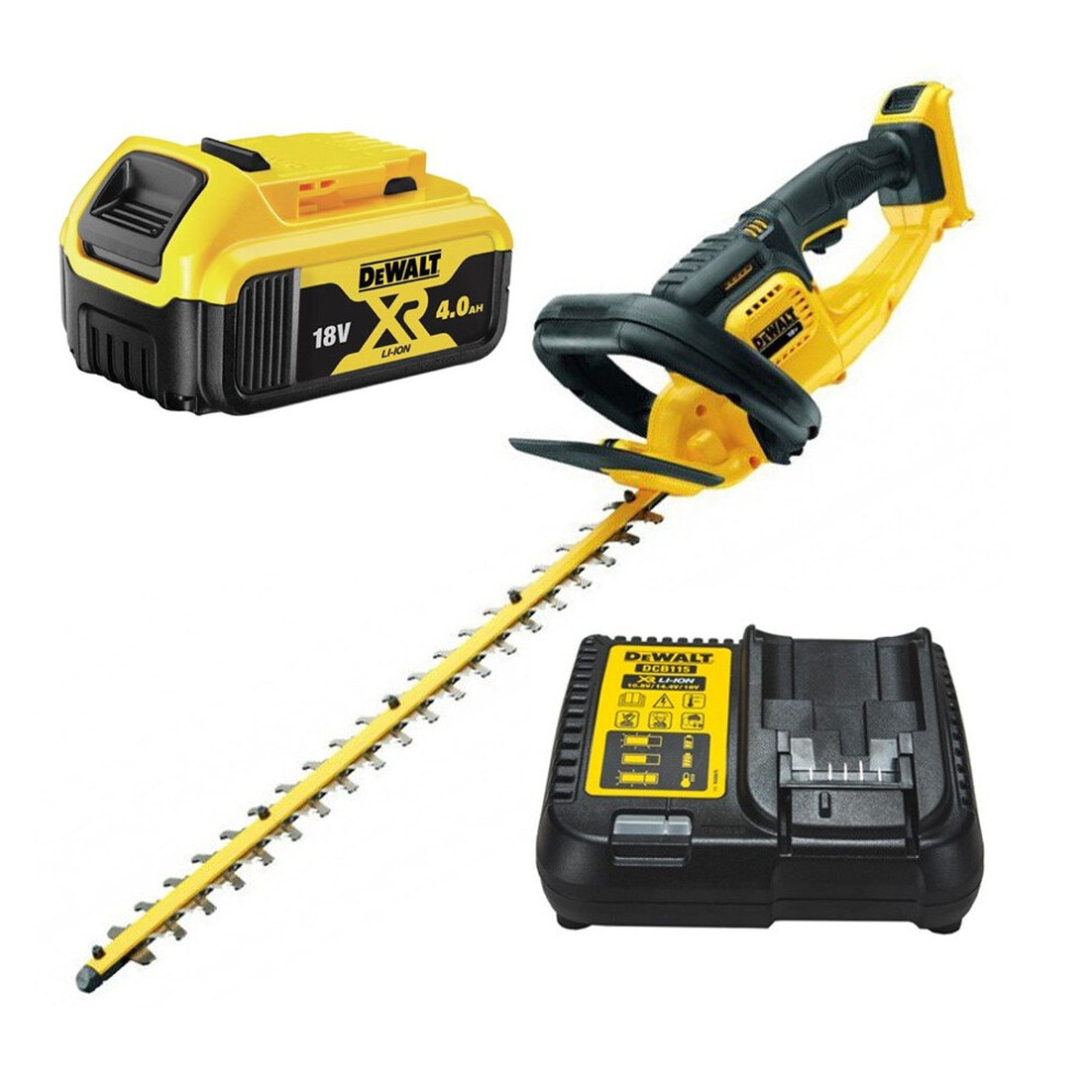 Dewalt DCM563M1 18v Cordless Hedge Trimmer Cutter + 1 x 4.0ah Battery + Charger