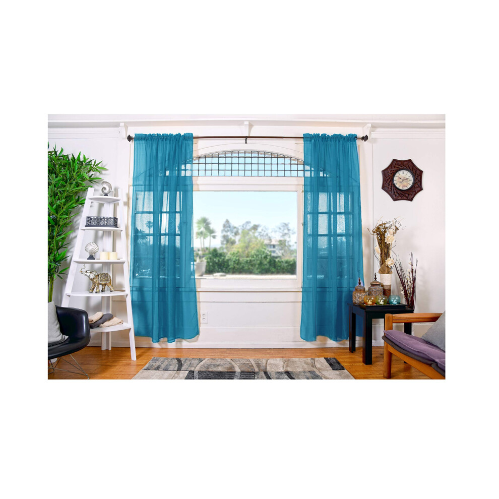 Rideaux transparents Doli de la collection All American, deux panneaux de 108 po x 84 po (T